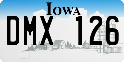 IA license plate DMX126