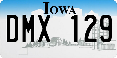 IA license plate DMX129