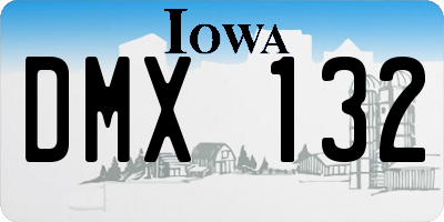 IA license plate DMX132