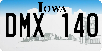 IA license plate DMX140