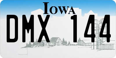 IA license plate DMX144