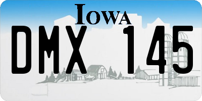 IA license plate DMX145