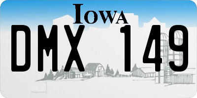IA license plate DMX149