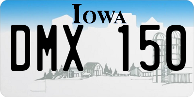 IA license plate DMX150