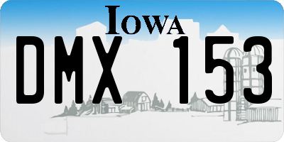 IA license plate DMX153