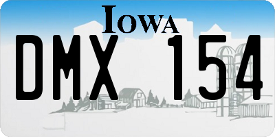 IA license plate DMX154