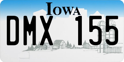 IA license plate DMX155