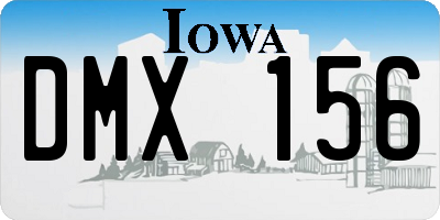 IA license plate DMX156