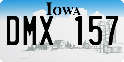 IA license plate DMX157