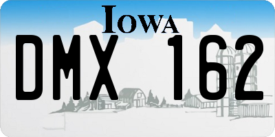 IA license plate DMX162