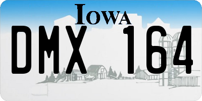 IA license plate DMX164