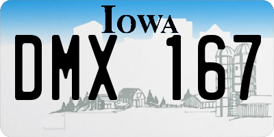 IA license plate DMX167