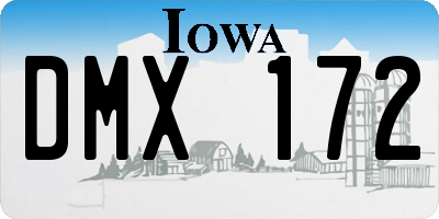 IA license plate DMX172