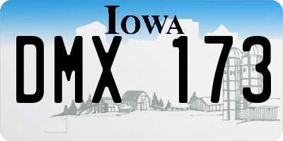 IA license plate DMX173