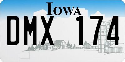 IA license plate DMX174