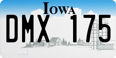 IA license plate DMX175