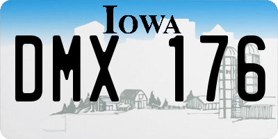 IA license plate DMX176