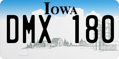 IA license plate DMX180