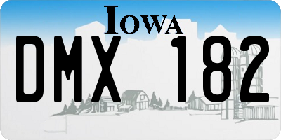 IA license plate DMX182