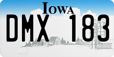 IA license plate DMX183