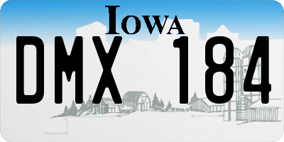 IA license plate DMX184