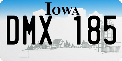 IA license plate DMX185