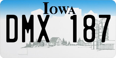 IA license plate DMX187