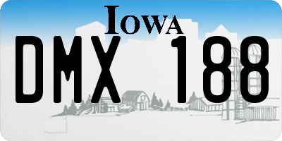 IA license plate DMX188