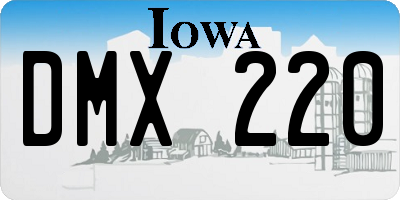 IA license plate DMX220
