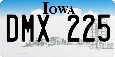 IA license plate DMX225