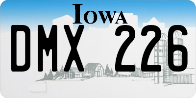 IA license plate DMX226