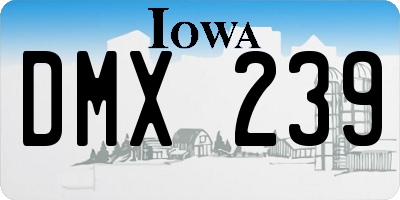 IA license plate DMX239