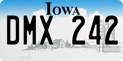 IA license plate DMX242