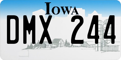 IA license plate DMX244