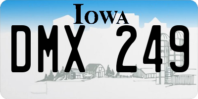 IA license plate DMX249