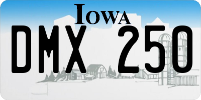 IA license plate DMX250