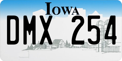 IA license plate DMX254