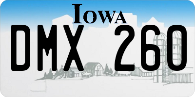 IA license plate DMX260
