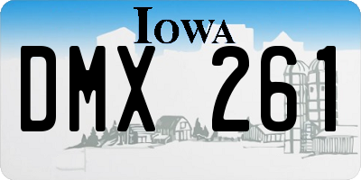 IA license plate DMX261