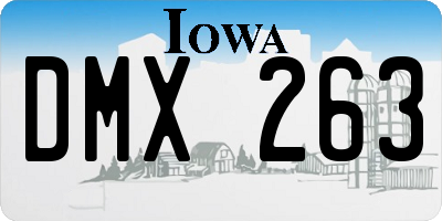 IA license plate DMX263