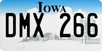IA license plate DMX266