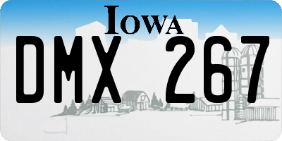 IA license plate DMX267