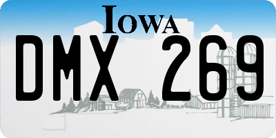 IA license plate DMX269