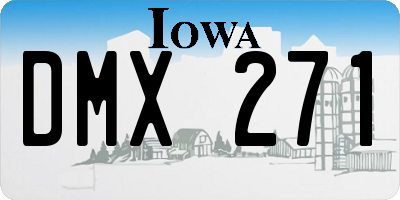 IA license plate DMX271