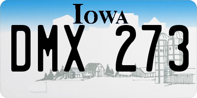 IA license plate DMX273