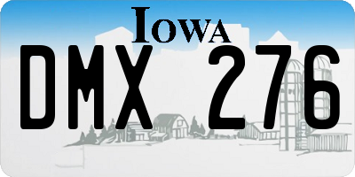 IA license plate DMX276