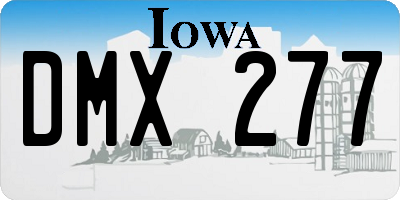 IA license plate DMX277