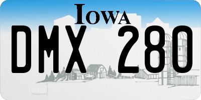 IA license plate DMX280