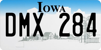 IA license plate DMX284