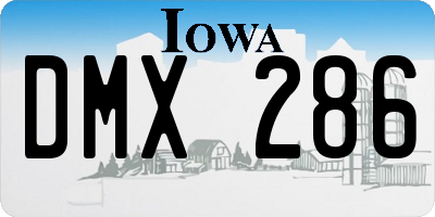 IA license plate DMX286
